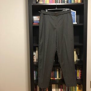 SOLD Gray Wool Talbots Sz 14 Pleated Pant With Belt